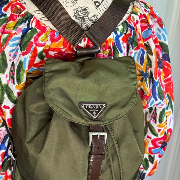 PRADA Medium Khaki Backpack - Picture 3 of 7